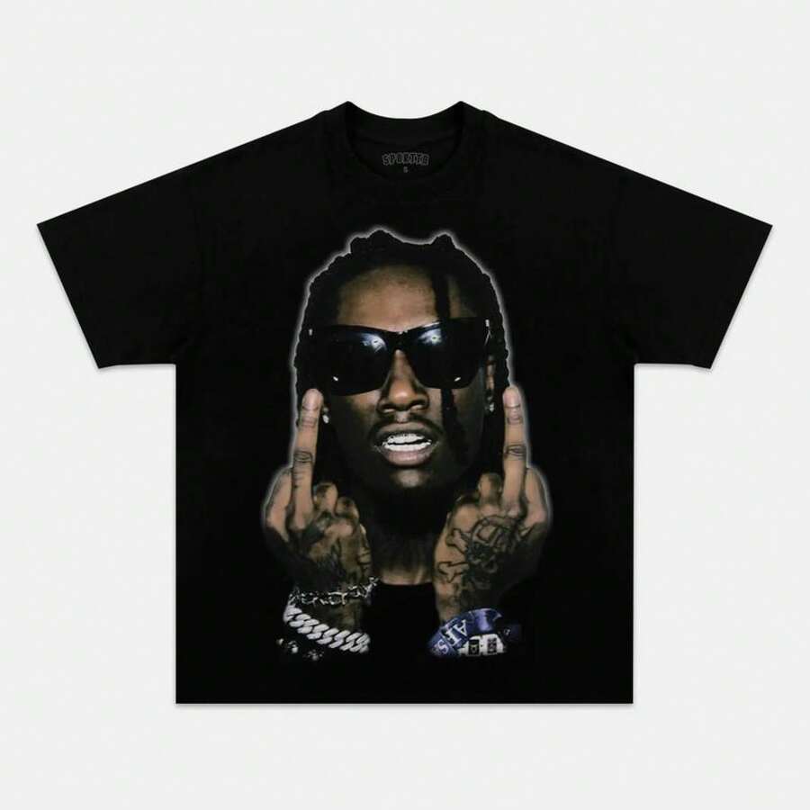 OSAMASON TEE – Underground Rap Graphic Tee, Street Aesthetic Shirt,Rapper Graphic T-Shirt Vintage Rap Hip-Hop Collection Y2K Streetwear For Men Women Fans - màu đen - Xem 1