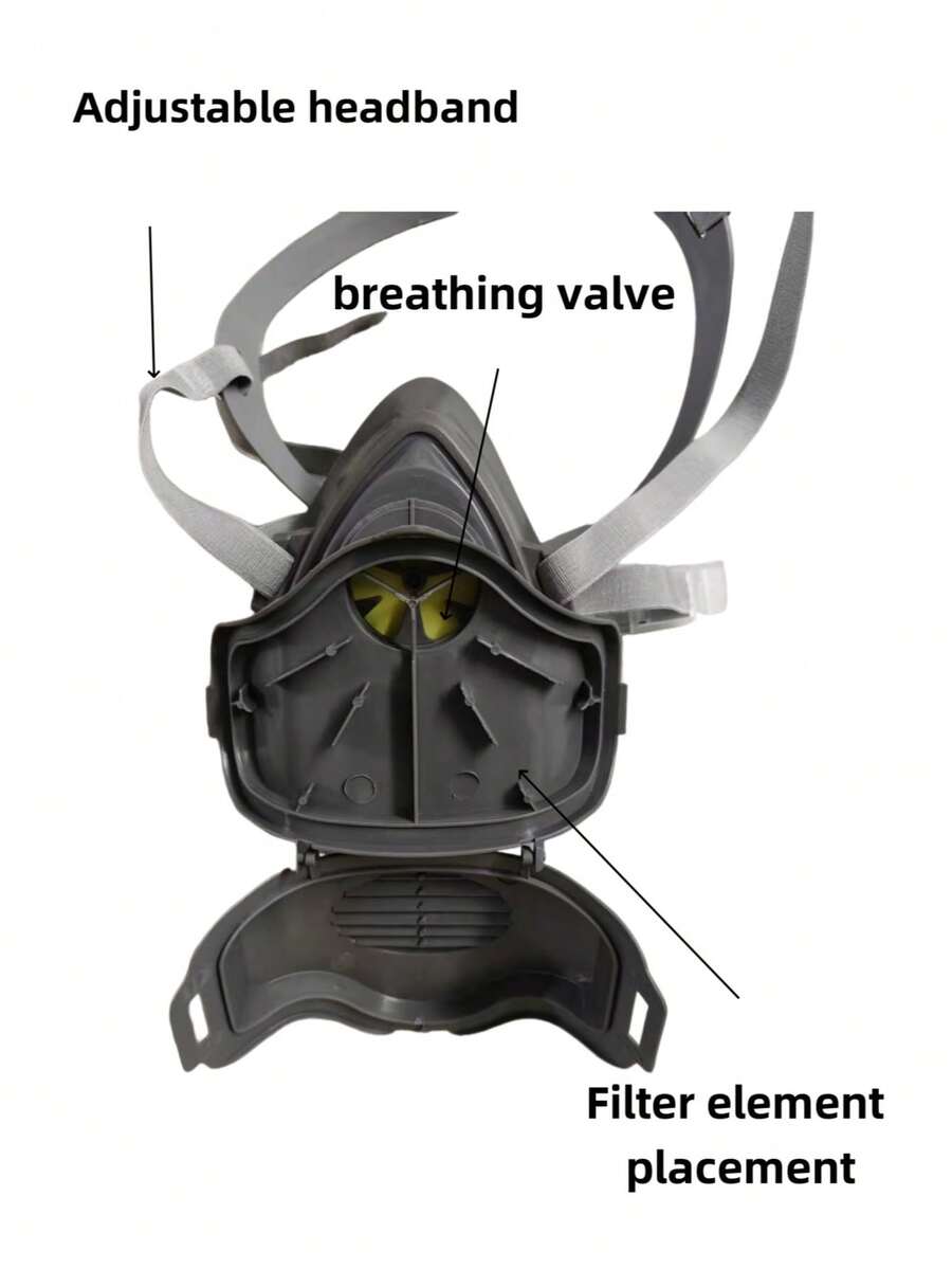 Respirador reutilizable, filtro reemplazable, máscara antipolvo de media cara para pintura industrial, máscara de gas reutilizable, KN95, filtro de polvo opcional, filtro de carbón activado (no médico)