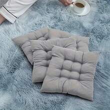 Bộ 1/4 chiếc đệm ghế bằng polyester kiểu dáng giản dị, có thể giặt máy, thiết kế dệt kim bền chắc, hỗ trợ thoải mái, phù hợp với ghế sân vườn, ghế ăn và ghế văn phòng, sử dụng đa năng, kích thước 40x40x5cm, có thể dùng làm đệm ghế phòng khách, đệm ghế, đệm ghế chơi game. - Nhiều màu - Xem 18