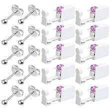 10 件一次性耳洞枪，内置耳环耳钉，防过敏耳洞穿刺套装，耳洞穿刺器 - 二代穿耳器_10只 - 查看 18