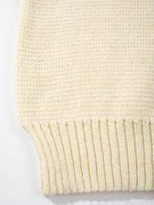 男士休闲宽松纯色套头衫，百搭优质口袋设计长袖圆领针织上衣，适合通勤，秋冬