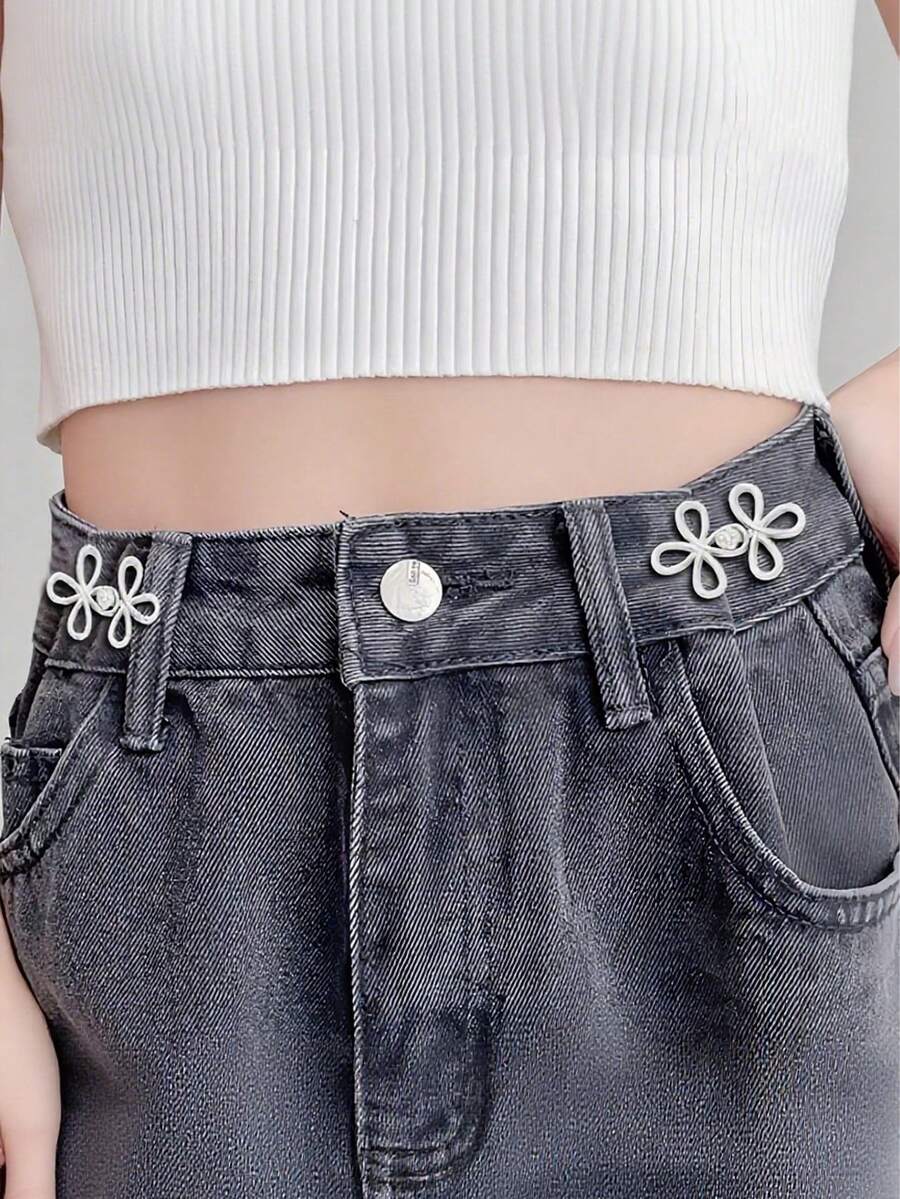 Strângător de talie pentru blugi, catarame cu nod norocos, nasturi detașabili fără cuie și fără cusături, pot fi folosiți pentru a ajusta dimensiunea taliei pantalonilor și fustelor, accesorii vestimentare practice și la modă, pentru nunți, petreceri, plajă, ocazii casual și sportive