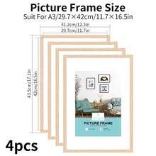 1/2/3/4pcs Wooden Photo Frame, Oak Picture Frames , White, Black Wooden Frame For Amazing Gift&Wall Art Decor, For Home, Living Room, Office Tabletop Frame And Wall Frame, Beautiful To Display Your Framliy Painting Art, Travel Photo, Graduation Photo Frame, Wedding Photo Frame Ideal Gift, A3/A4/30X40cm