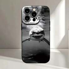 Unterwasser Weißer Hai Muster UV-Druck Matte Handy Angel Eyes Weiche Handyhülle 360 Grad Vollschutz für iPhone 16 11 12 13 14 15 Pro Max XR X/ XS 7 8 Plus SE Mini für Smartphone