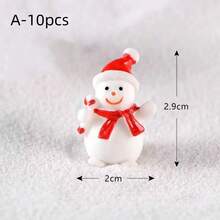 5 قطع/10 قطع/20 قطع تماثيل صغيرة لرجل الثلج مع قبعات - ديكورات عيد الميلاد من الراتنج، مناسبة للأعمال اليدوية DIY، ديكور الحديقة والمنزل - إكسسوارات احتفالية متعددة الوظائف للحفلات والاحتفالات