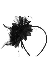 Diademas con plumas y flores, accesorios para el cabello para fiestas, reuniones, fiestas de té, banquetes de boda, Año Nuevo retro