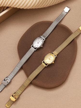 LIANDU LIANDU 1 adet Oval Retro Tarzı Kol Saati, Şık ve Zarif, Ayarlanabilir Kayış, Kuvars Bayan Saati, Zarif ve Kompakt, Günlük Kullanıma Uygun, Doğum Günü Hediyesi, Parti, Tatil Buluşması İçin İdeal Seçim, Kendiniz veya Arkadaşlarınız İçin Mükemmel Bir Seçenek