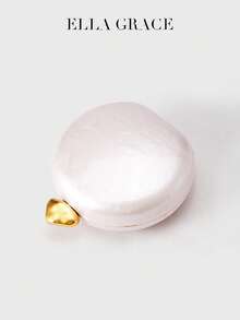 ELLA GRACE - Poșetă rotundă din acril cu perle artificiale, cu închidere asimetrică aurie și curea detașabilă din lanț, poșetă elegantă de seară pentru femei, nuntă și banchet