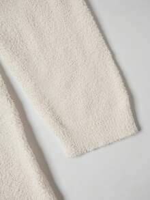 1 pieza Cárdigan de punto de unicolor para mujer con un bolsillo, manga larga, adecuado para citas por la noche, vacaciones, uso diario, fiestas de cumpleaños, viajes, té, aeropuerto, regreso a clases, otoño/invierno