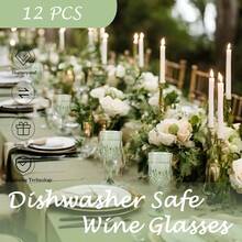 Plastic Wine Glasses Plastic Goblets Vintage Style Cordial Drinking Glasses Wedding Reception, Grand Event Party Supplies 12, New Green - 標準 - 查看 3