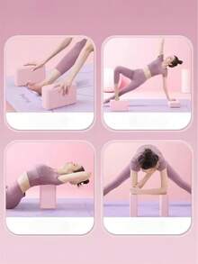 1pc Yoga Block - Latex-Free EVA Foam - Soft Non-Slip Surface Slanted Edges Yoga, Pilates, Meditation - Foam Yoga Brick Set For Stability, Balance, Deepening Stretches In Yoga Accessories