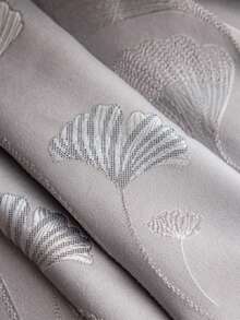 1pc Jacquard Ginkgo Leaf Thickened Blackout Curtain, Sunshade, Dust-Proof, For Bedroom, Living Room, Partition Door