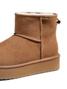 CAMEL CROWN Botas de nieve de caña alta para mujer, zapatos de algodón de invierno cálidos con forro de felpa, estilo retro casual