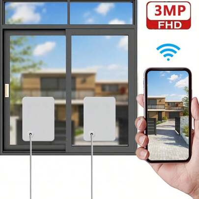 2K Indoor Window Camera - 2.4G WiFi HD Monitor, 360° Rotation, Blacklight Full Color, Two-Way Audio, Motion Tracking, Infrared Night Vision, Self-Adhesive, USB Powered, Motion Sensor, Cloud Storage, Indoor Monitoring, Sleek Modern Design