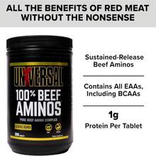 Universal Nutrition - 100% Beef Aminos -3g Of Beef Protein Isolate For Recovery And Growth - 400 Tabs - Flavor NameA - 查看 2