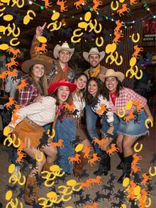 15/30/50g Horseshoe Confetti Decorations Horse Party Decor Cowboy Horse Theme Accessories Horseshoe Glitter Confetti For Birthday, Derby Day Western Cowboy Party Supplies