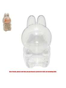 1pc [Vibrant For LABUBU Display Case] Vibrant Character Design, For LABUBU 1.0/2.0/3.0 Crystal Display Case - Front High-Performance Series Protective Cover | Dustproof Collector's Case For Dolls, Cute And Durable PMMA Material (Doll Not Included),Doll Statue Acrylic Protective Box For Labubu