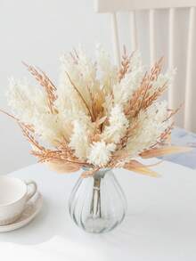 1/2/3/80PCS 14.96in Artificial Pampas Grass Flowers For Year Diy Floral Art Plant Home Office Party Decoration Room Decoration Winter Home Decoration Birthday Gifts,Festival Birthday Party Accessories, Outdoor Garden Decorations - White - View 7