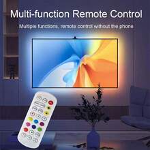 1条9.84英尺/16.4英尺RGBIC LED电视背光灯条，带AR色彩传感器 - 适用于35-80英寸屏幕，USB供电，24键遥控器，可调光变色 - RGBIC TV Backlight LED Light Strip - 查看 3