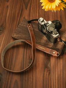 Personalized Vintage Camera Strap - Custom Name/Initials Engraved Golden Monogram, Quick-Release PU Leather Strap For DSLR/SLR/Mirrorless & Film Cameras, Crossbody/Shoulder/Neck Wear - Gift For Photographers, Men & Women (Birthday, Anniversary), Camera Straps For Photographers, Sophisticated Accessory, Handcrafted Look,Vacay Vibe Au - Multicolor - View 6