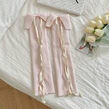 Autumn And Winter Atmosphere Dressing, Layered Socks, Women's Fashion Straps, Calf Sleeves, Slit, Girls' Pile Socks - 黑色 - 查看 9