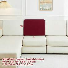1件装防水玉米绒弹力沙发垫套客厅弹力沙发垫套家居装饰沙发套 - 酒紅 - 查看 11