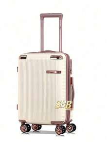 High Quality Carry-On Suitcase, 4 Double Wheels, 360 Degree Rotation, 9kg - Beige - View 1