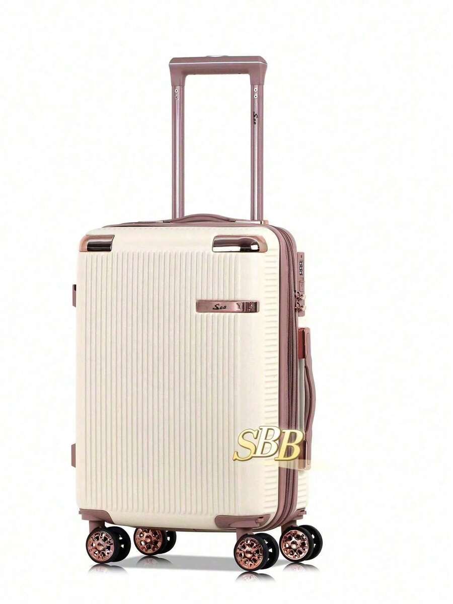 High Quality Carry-On Suitcase, 4 Double Wheels, 360 Degree Rotation, 9kg - Beige - View 1