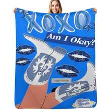 Megan Music Flannel Throw Blanket – Soft, Lightweight, All-Season Decorative Blanket For Couch Or Sofa With Vintage Pop Art Design, Machine Washable - Nhiều màu - Xem 2