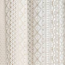 Boho Curtains Crochet Lace Semi-Sheer Bohemian Hollow Knitted Handmade Tassels, Rod Pocket Window Treatment Vintage Rustic Farmhouse Drapes For Living Bedroom, 1 Panel 59" W X 84" L, Beige - 米色鉤針編織 - 查看 5
