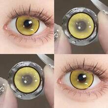 JeweLens 1副泡泡cosplay黄色美瞳动漫款14.5mm大号眼罩 - 黃色 - 查看 7