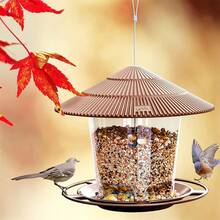 1pc Outdoor Bird Feeder Lantern Bird Feeder Bird Dispenser Waterproof Hanging Bird Feeder For House Garden