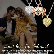 [Personalisiert] Personalisierte Foto-bedruckter Engelsflügel Herz Anhänger Halskette, eingravierter Name, Valentinstag Geschenk, Schmuck Erinnerungsgeschenk für beste Freunde und Familie, multifunktional, dekorativ, wiederverwendbar, exquisit, stilvolle, hochwertige, farbige, moderne, individuelle, personalisierte, einzigartige, ideale Geschenke für ihn - Verschiedenfarbig - Übersicht 5