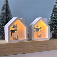 DIY 树脂模具 6 腔空心房屋装饰模具、家居装饰烛台、环氧树脂、石膏、硅胶模具 - 白色 - 查看 5