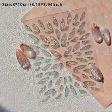 1pc Butterfly Wings Nail Art Stickers - Translucent Fairy Design, Self-Adhesive Decals For DIY Nail Decoration, Laser Finish, Fantasy Theme, Plastic Material, Nail Art Accessories|Fairy Wings Design|Selfadhesive Decal - Nhiều màu - Xem 5