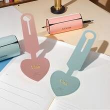 1pc Creative Heart-Shaped Boarding Pass Luggage Tag, Writable Leather Luggage Tag, Advertising Gift, Boarding Information Tag, Personalized Customization, Name Design, Letter Upper And Lower Case Tags, Flip Tag, Anti-Loss Luggage Tag, Christmas Gift, Saudi National Day Gift, Customized Exclusive Gift For Loved Ones, Family And Friends,New Year Glamour - Multicolor - View 3