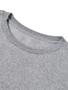 Moletom de lã tamanho europeu com gola redonda, respirável e macio, com estampas coloridas que adicionam um toque fashion