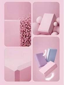 1pc Yoga Block - Latex-Free EVA Foam - Soft Non-Slip Surface Slanted Edges Yoga, Pilates, Meditation - Foam Yoga Brick Set For Stability, Balance, Deepening Stretches In Yoga Accessories