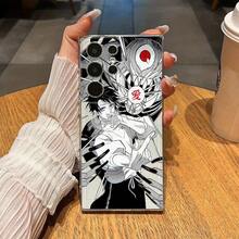 Una funda de teléfono suave y transparente de diseño creativo con un chico anime negro y blanco súper delgado, compatible con Samsung Galaxy S25 Edge, S24, S23, S22, S21, S20, S10 FE, Note20 y 10 Ultra Plus para 4G y 5G. - Mezcla de colores - Ver 7