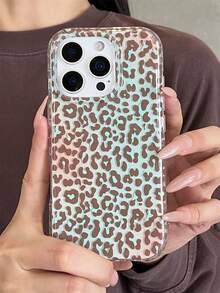 Fashion Leopard Print Fine Style Phone Case Compatible With IPhone 17 Air 16 15 14 13 11 12 Pro Max 16 15 14 Plus Ins Korean Gradient Gift Shockproof Protective Back Cover For Girl