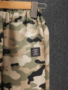 2 Stücke/Set Jungen Lässig Camouflage Muster Hoodie Jacke mit Reißverschluss und Camouflage Muster Hose, Herbst/Winter