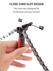 TOSUOD Herramienta portátil de acero inoxidable para romper cadenas de bicicleta - Fácil remoción de cadenas de bicicleta de montaña, mango ergonómico negro para reparación rápida, compacta y diseñada para largos recorridos, para uso de todos los ciclistas, herramientas de bicicleta, construcción