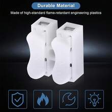 Kit surtido de 100 conectores rápidos de 2 pines con resorte y abrazadera de cable, 10 W, 220 V, apto para electricidad, electrodomésticos, iluminación y maquinaria. - Blanco - Ver 6