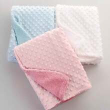 1PC Solid Color Baby Blanket, Soft And Comfortable, All Season, Baby Room Accessories,Newborn Gift - Multicolor - View 3