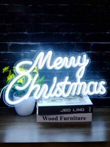 彩色裝飾霓虹燈 LED 燈牌 USB 供電 便攜易用 可選字句包括「Merry Christmas」、「Love」、「Happy Birthday」、「Let's Party」、「Marry Me」、「Baby」、「Boy Or Girl」、「Cheers To Love」等 - 彩色 - 查看 32