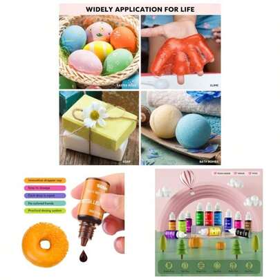 Food Coloring Set - 12 Color  Vibrant Food Dye Tasteless Color Cake Decorating, Baking, Easter, Icing, Fondant, Cooking, Slime Making Supplies Kit - 0.35 Fl. Oz 10 MlBottles