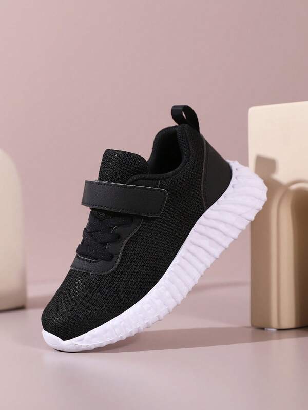 Teens' Fashionable Casual Shoes, Lightweight Breathable Spring/Summer Sports Shoes, Comfortable Running Shoes, Anti-Sand Mesh Shoes, Versatile, Convenient Magic Tape Closure, Suitable For All Seasons
