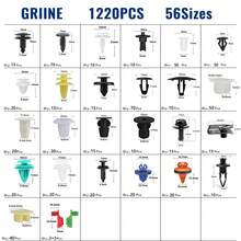 1570 piezas Surtido de clips de parachoques, sujetadores y fijadores de automóvil - 33 tamaños talla grande populares Juego de clips de panel de puerta y moldura para GM Chevy - Clip de fijación para coche - Ver 3