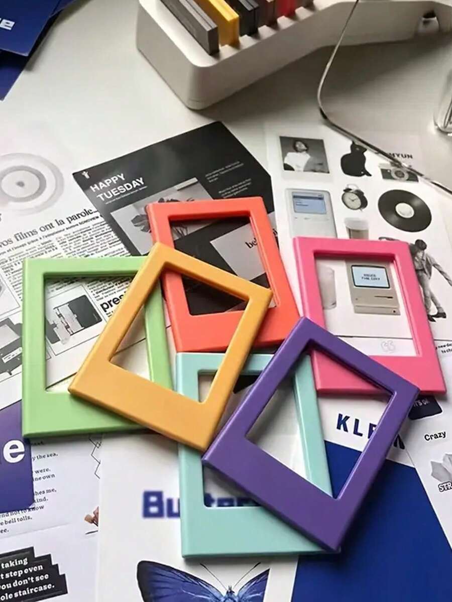 5 piezas de Portafotos magnético creativo, Foto instantánea, Soporte de exhibición de tarjetas pequeñas, Decoración de escritorio - Multicolor - Ver 1