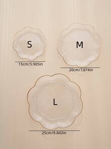 1 件透明/绿色/紫色/灰色/乳白色新奇奢华花朵烫金储物托盘，零食饼干蛋糕展示托盘，节日装饰婚礼托盘